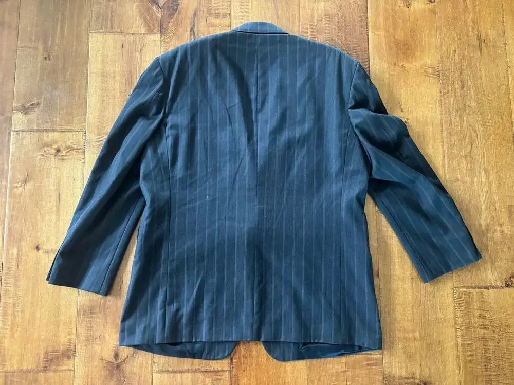 Oscar de la Renta Menswear Pinstripe Cashmere Blend Blazer Jacket